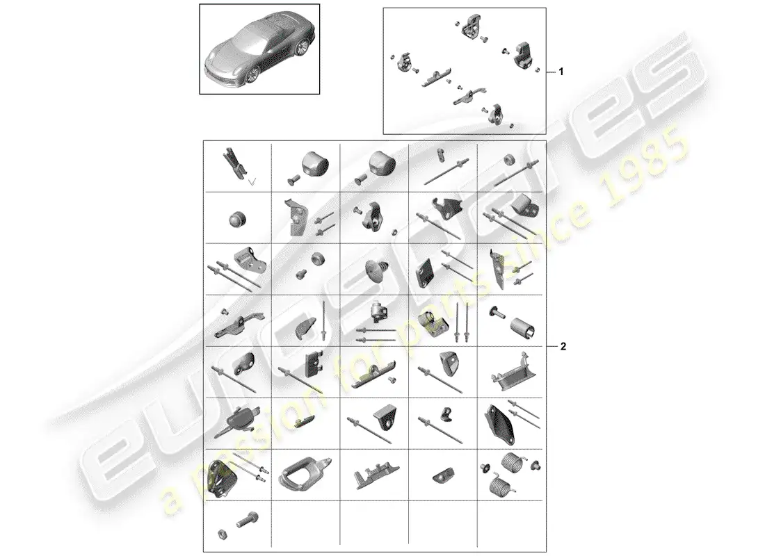 porsche 2015 (991-1 r/gt3/rs) diversos diagrama de piezas