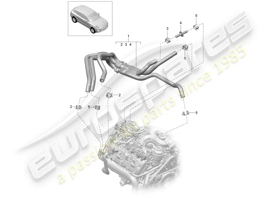 porsche 2014 (macan) fuel system diagrama de piezas