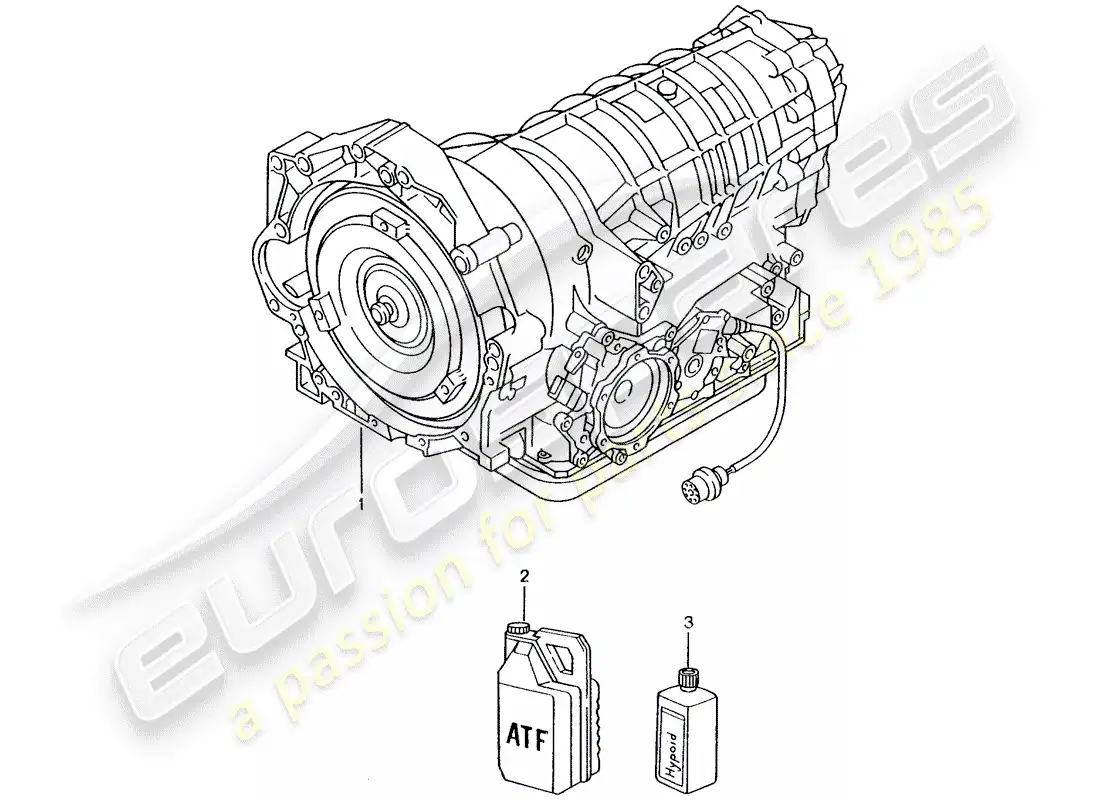 porsche 2004 (986 boxster) tiptronic diagrama de piezas