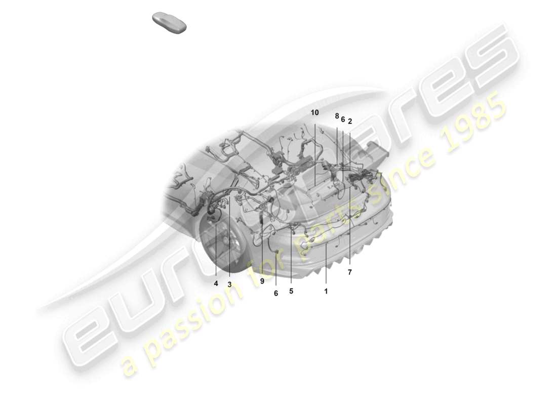 porsche 2021 (992-1 gt3/rs/st) juego de cables sistema de frenos antibloqueo del extremo trasero -abs- indicador de desgaste de las pastillas de freno diagrama de piezas del eje trasero