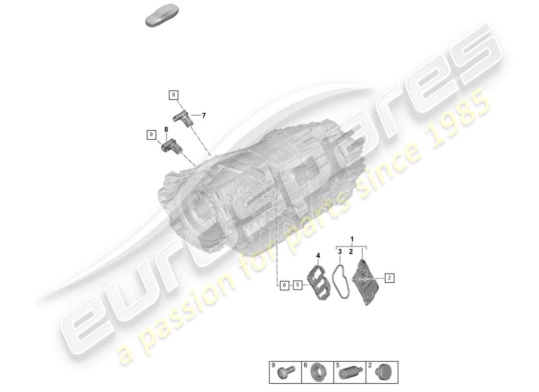 porsche 2024 (panamera 976) 8-speed caja de cambios de doble embrague - pdk - para vehículos con propulsión híbrida accesorios diagrama de piezas