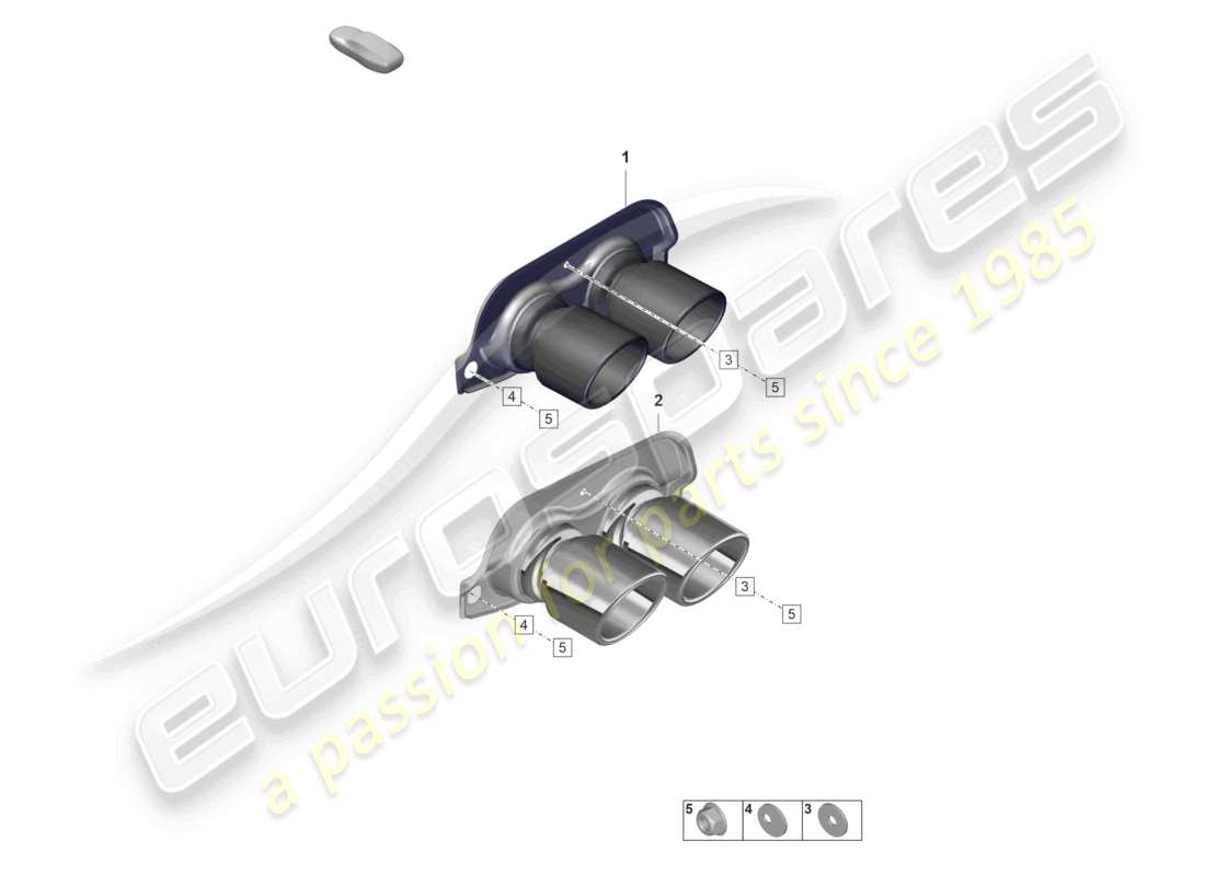 porsche 2023 (992-1 gt3/rs/st) tubo de escape diagrama de piezas