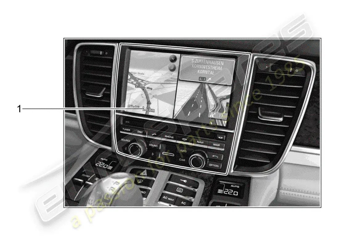 porsche 2013 (tequipment panamera) sistema de navegación diagrama de piezas