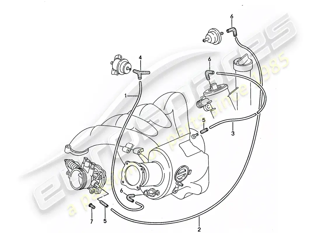 porsche 1992 (968) lh-jetronic - 4 diagrama de piezas