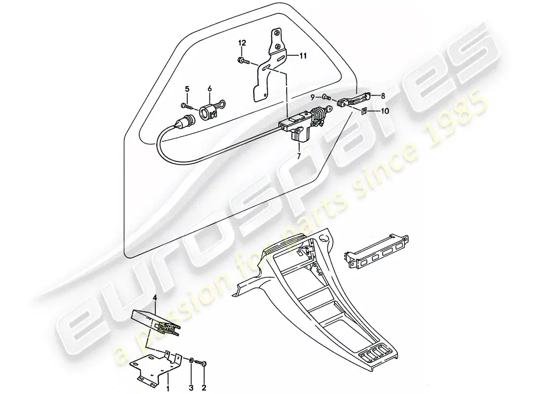 porsche 1991 (928) sistema de cierre central - d - mj 1989>> diagrama de piezas