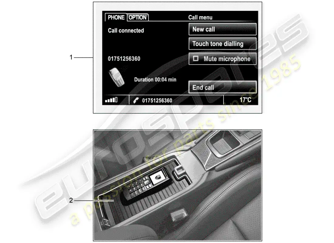 porsche 2016 (tequipment 98x/99x) kit de instalacion diagrama de piezas
