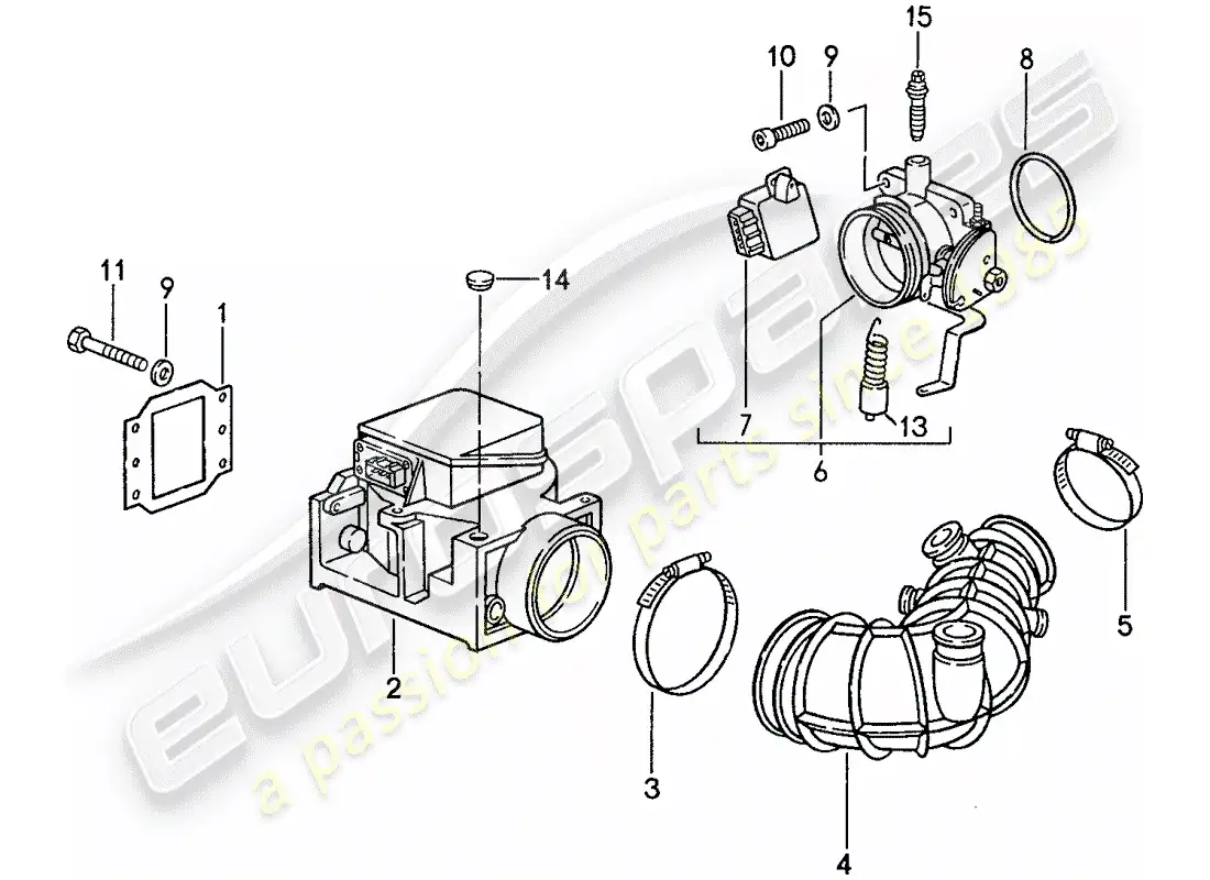 porsche 1989 (944) l-jetronic - 1 diagrama de piezas