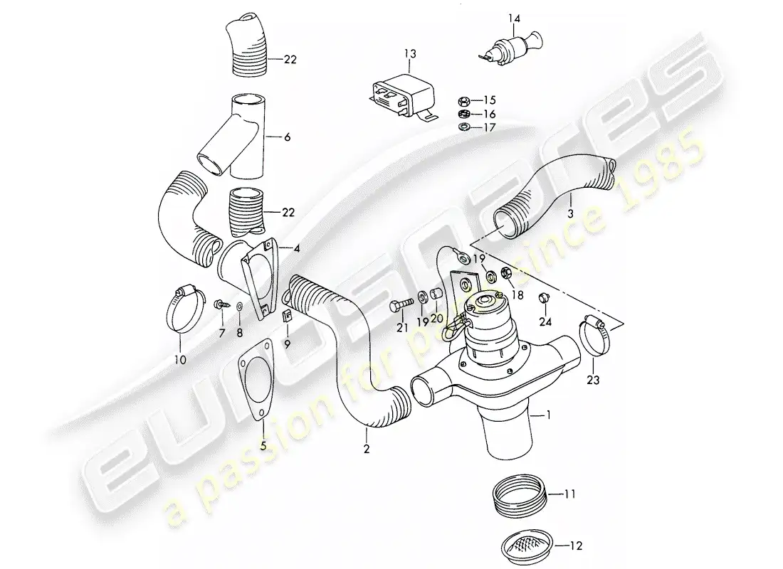 porsche 1965 (911/912) ventilador - -67 - estándar - 68 - - - d >> - mj 1968 diagrama de piezas