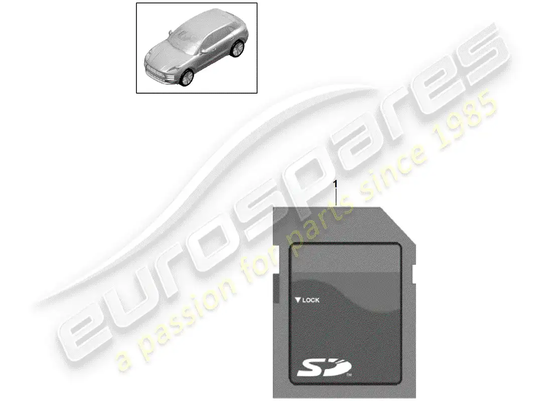 porsche 2019 (macan) tarjeta de memoria sd para actualizar diagrama de piezas