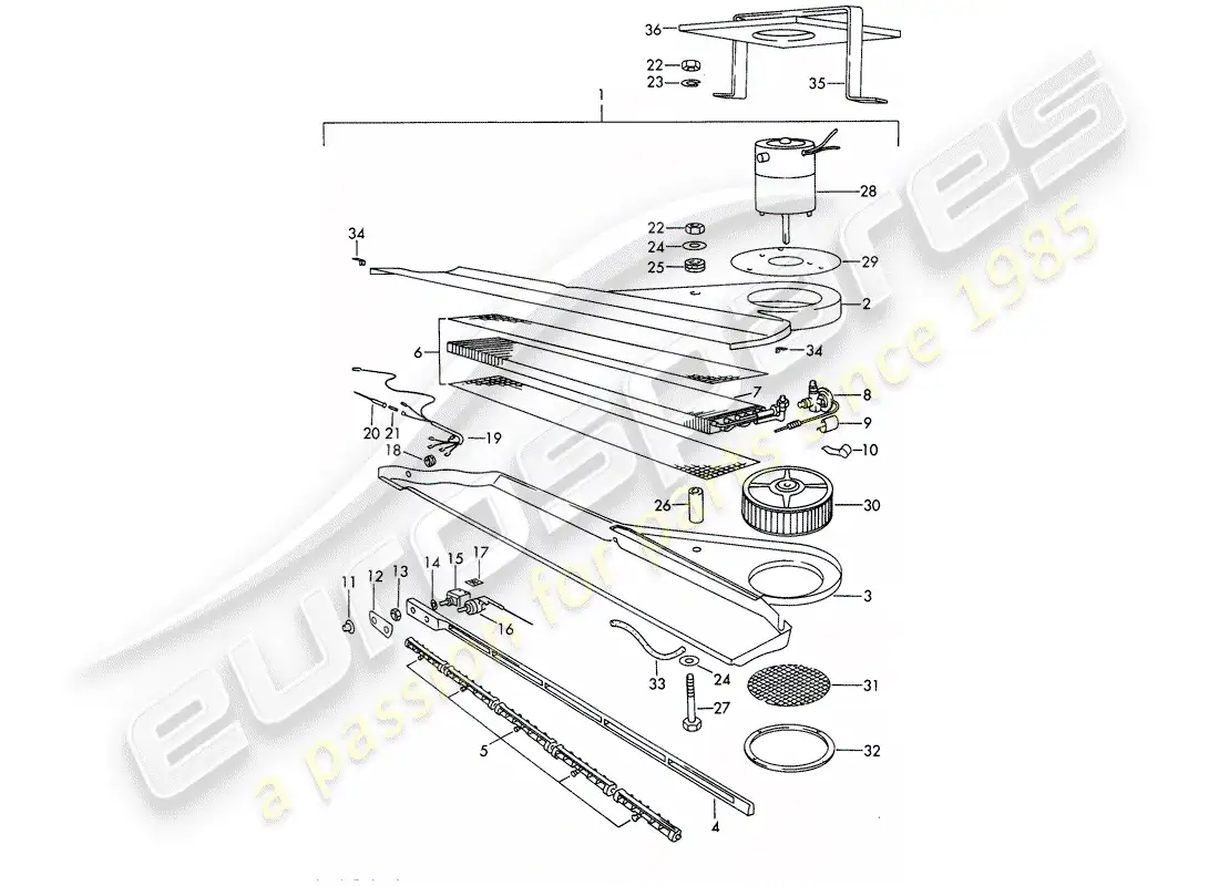 porsche 1968 (911/912) evaporador - aire acondicionado - d >> - mj 1968 diagrama de piezas
