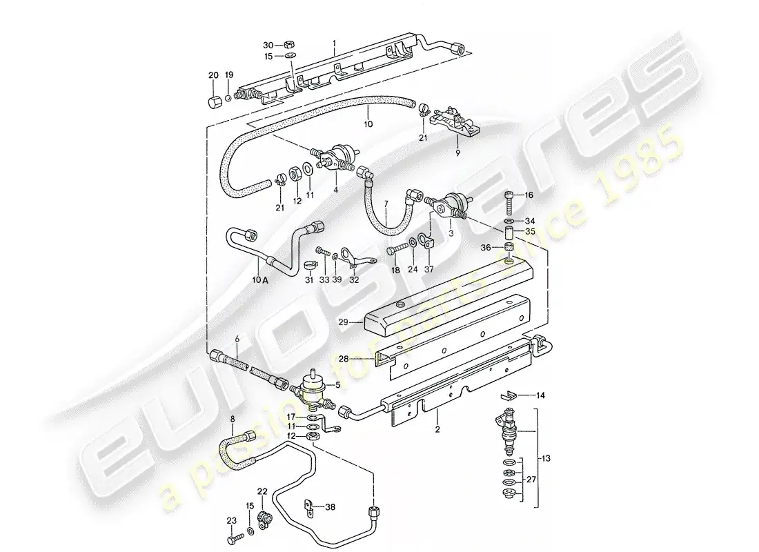 porsche 1987 (928) lh-jetronic - 4 diagrama de piezas