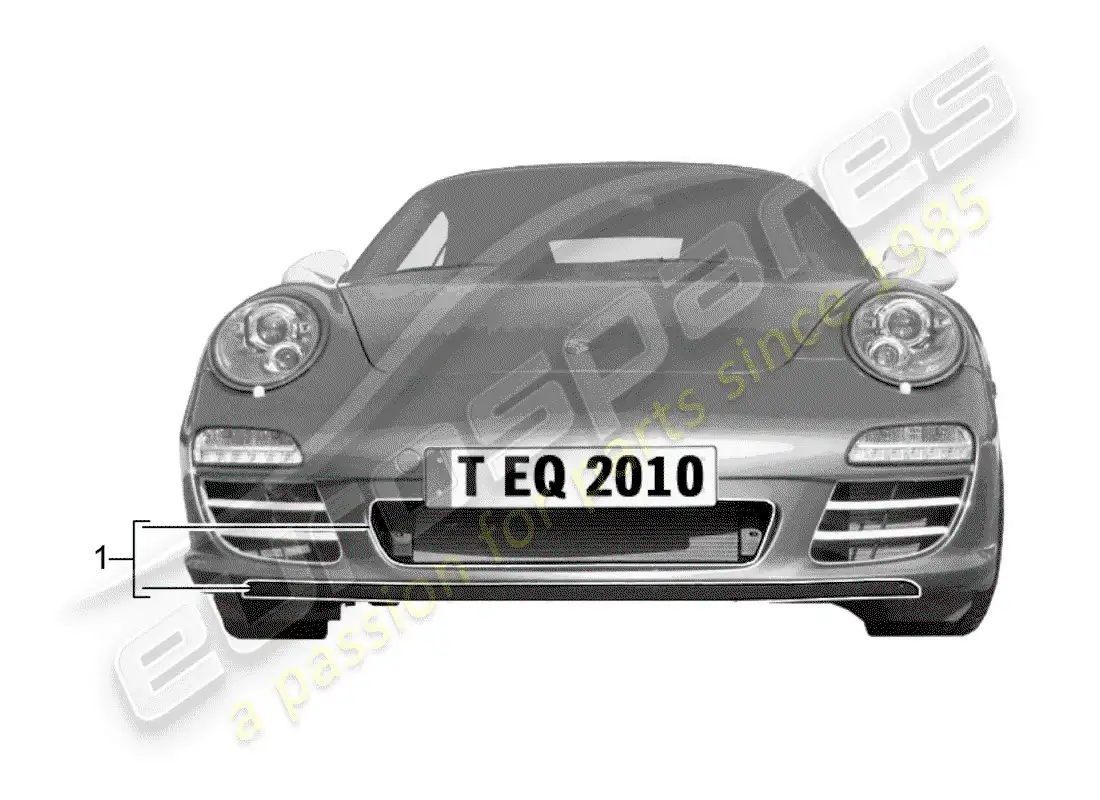 porsche 2010 (tequipment) radiador diagrama de piezas