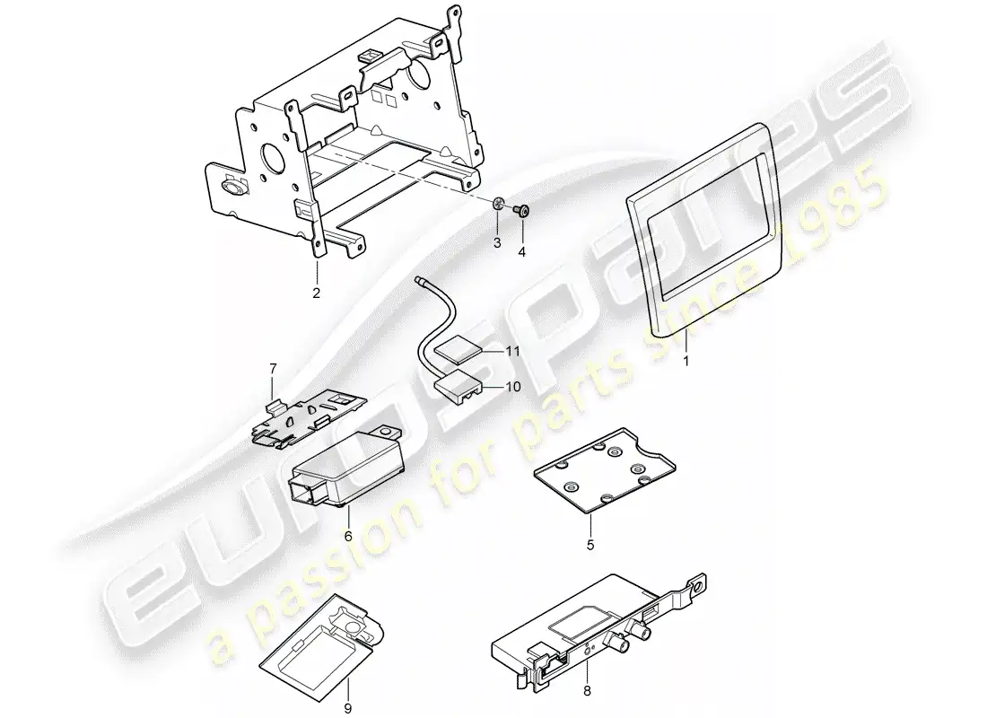 porsche 2014 (panamera 970) preparación diagrama de piezas