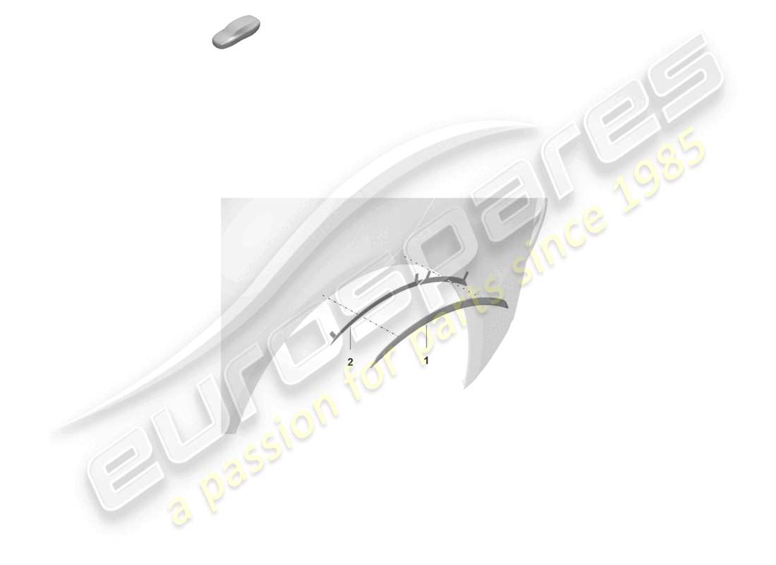 porsche 2022 (992-1 gt3/rs/st) cubierta del paso de rueda diagrama de piezas