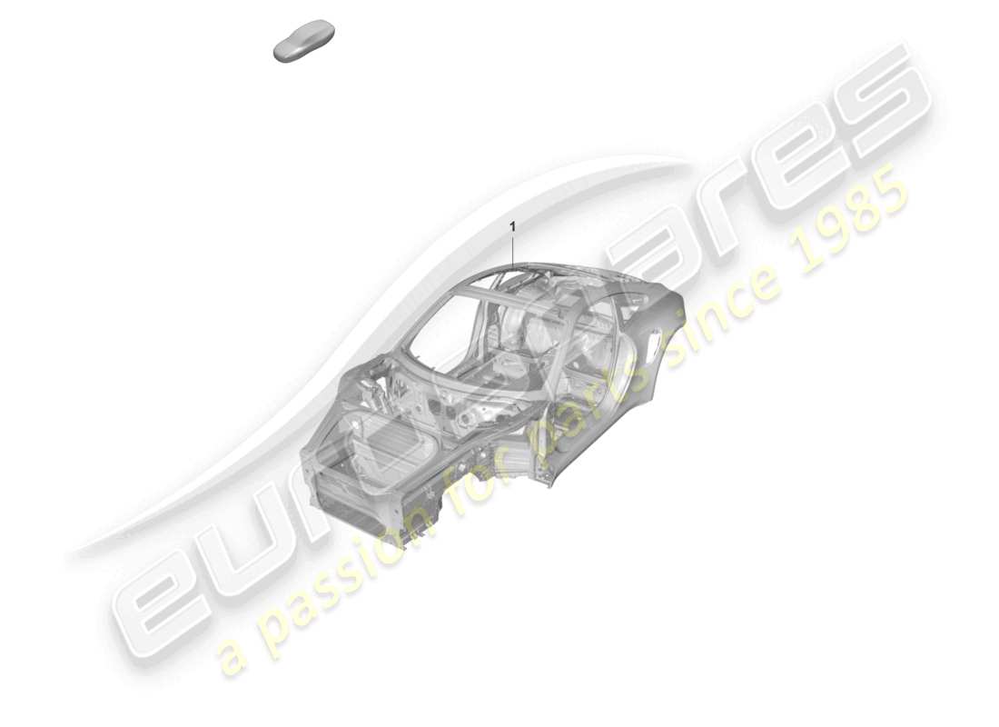 porsche 2021 (992-1 gt3/rs/st) diagrama de piezas de la carrocería del automóvil gt3rs
