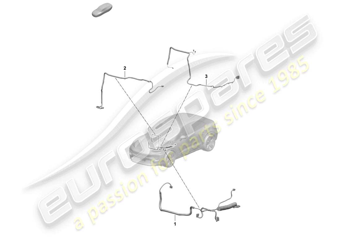 porsche 2025 (macan-e) mazo de cables de sección de pieza diagrama de piezas