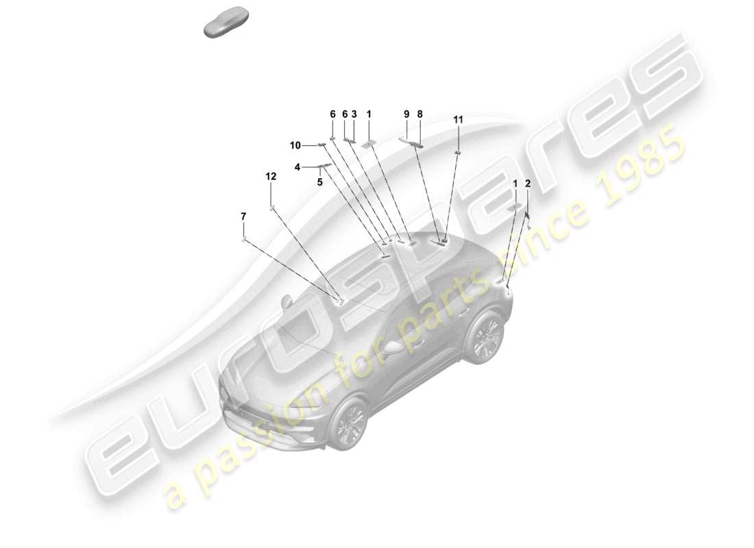 porsche 2025 (macan-e) amplificador de antena trasera diagrama de piezas