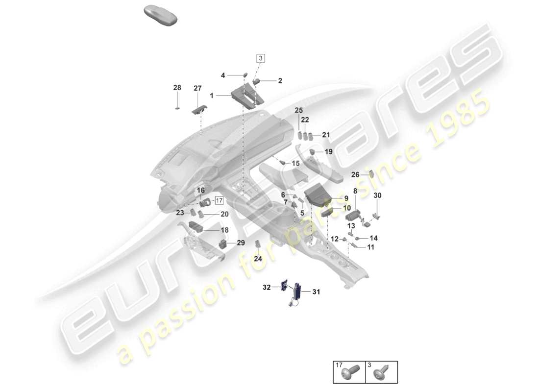 porsche 2022 (panamera 971-2) panel de control aire acondicionado interruptor de control interruptor múltiple convertidor de voltaje diagrama de piezas