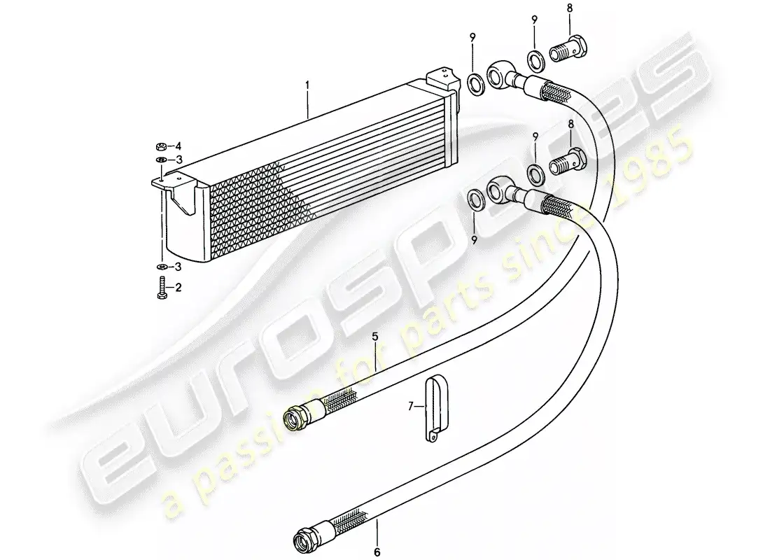 porsche 1987 (911) modelo especial - diseño de punta plana - enfriador de aceite - d - mj 1988>> diagrama de piezas