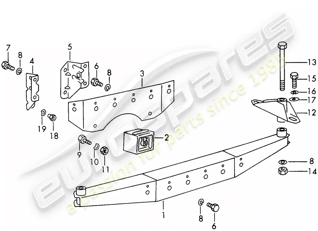 porsche 1968 (911/912) suspensión del motor - d - mj 1966>> diagrama de piezas