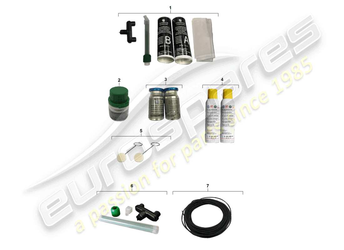 porsche 2021 (taycan 9j1-1) diagrama de piezas del adhesivo para carrocería del paquete 2 de la ventana trasera de windscreen usa