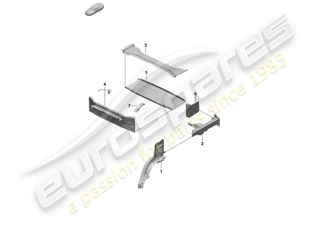 porsche 2026 (taycan 9j1-2) diagrama de piezas del miembro lateral del extremo trasero