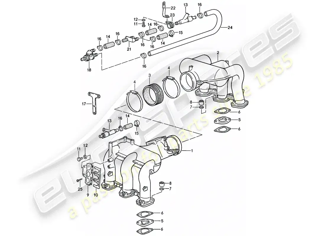 porsche 1987 (911) para-l-jetronic iii diagrama de piezas