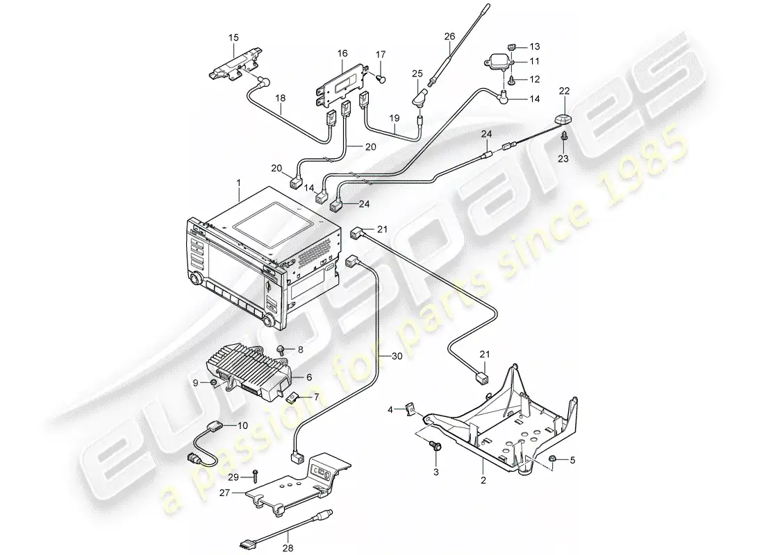 porsche 2009 (997-2 gt3) unidad operativa diagrama de piezas