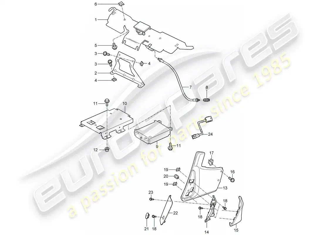 porsche 2009 (997-2 gt3) teléfono diagrama de piezas