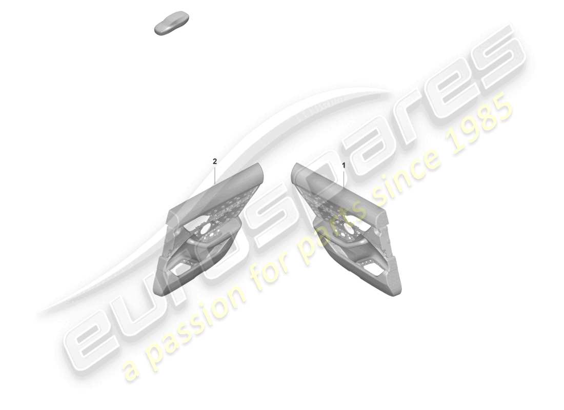 porsche 2022 (taycan 9j1-1) paneles de revestimiento de puertas traseras de cuero diagrama de piezas