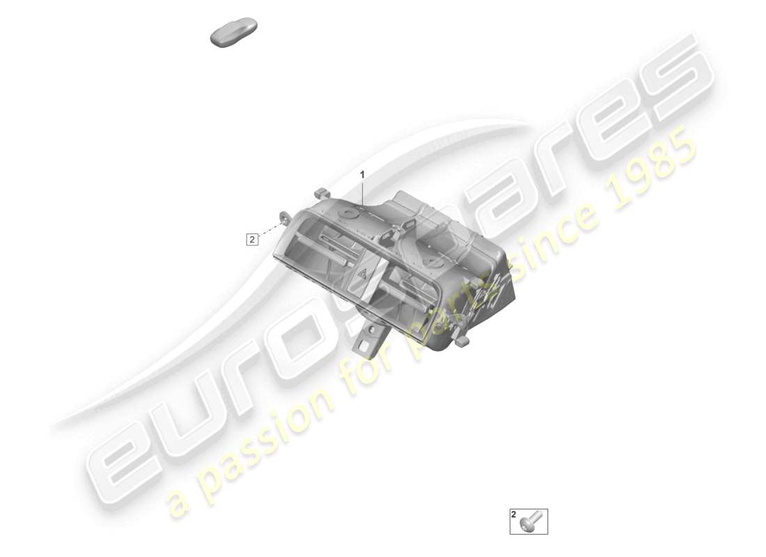 porsche 2021 (taycan 9j1-1) diagrama de piezas de ventilación