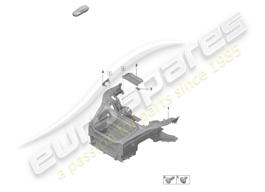 porsche 2024 (992-2 turbo / s) diagrama de piezas del extremo delantero (completo)
