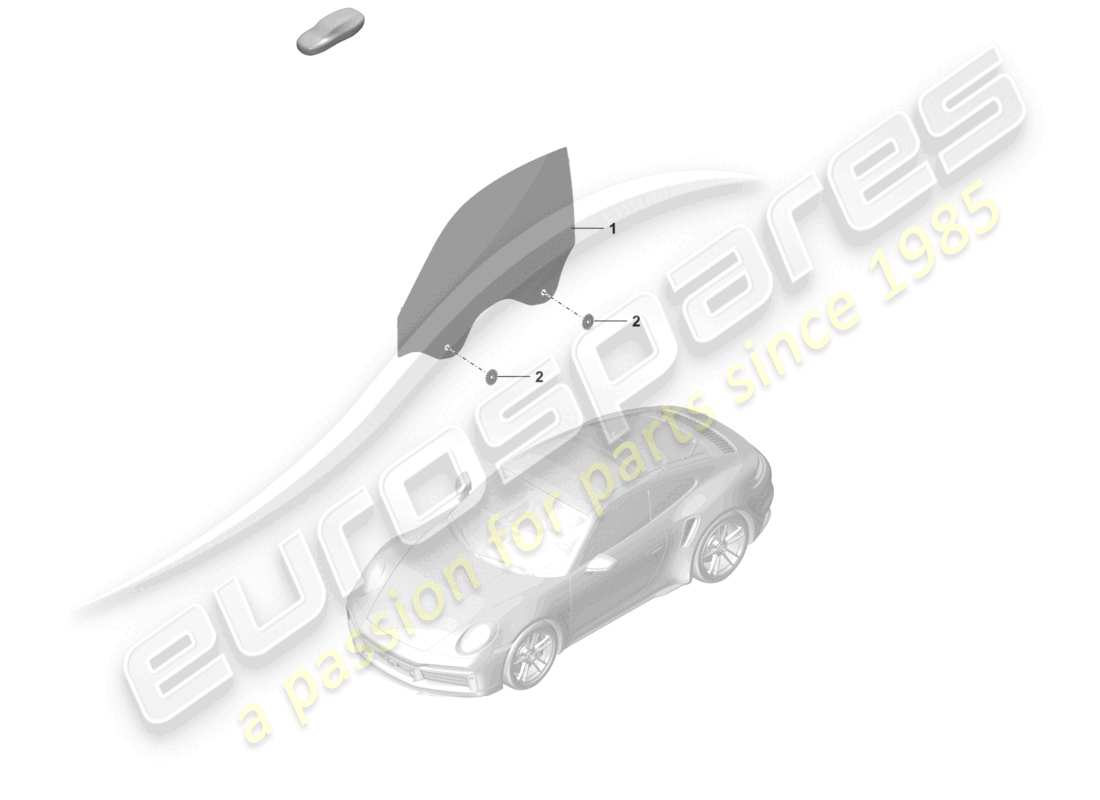 porsche 2024 (992-2 turbo / s) diagrama de piezas de la ventana de la puerta