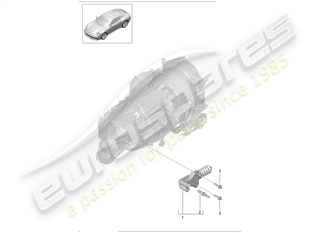 porsche 2018 (991-2) cilindro esclavo del embrague diagrama de piezas