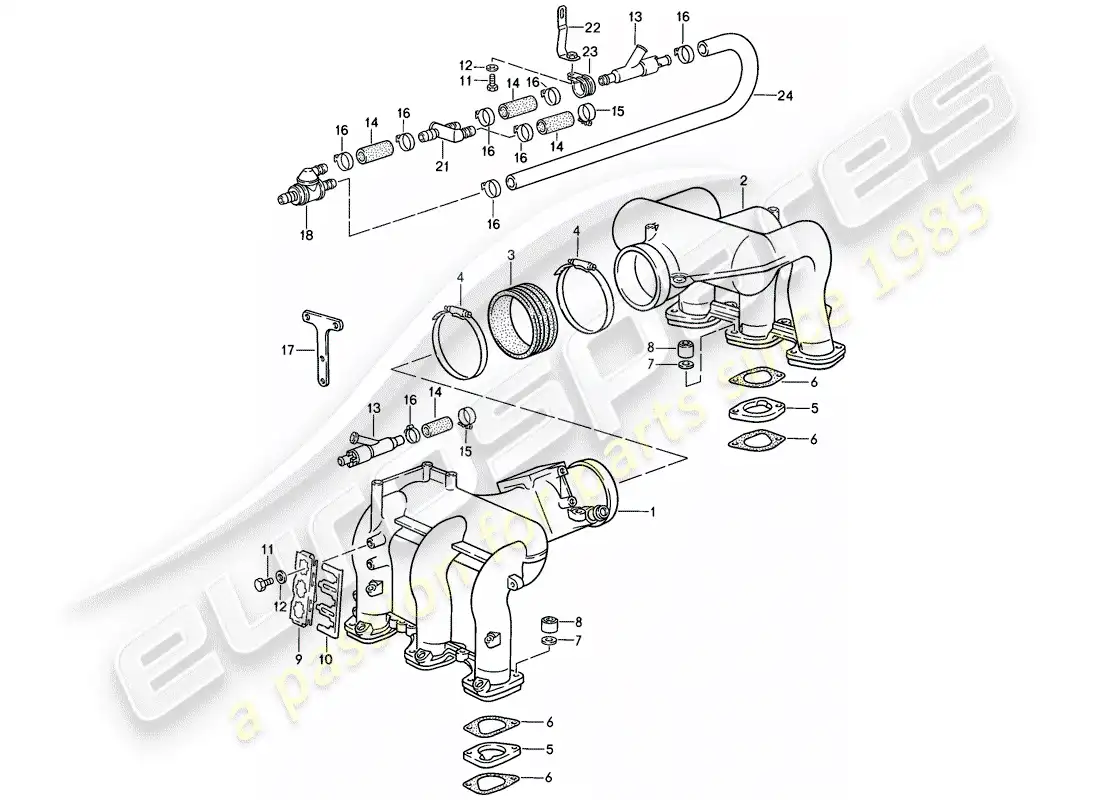 porsche 1984 (911) para-l-jetronic iii diagrama de piezas