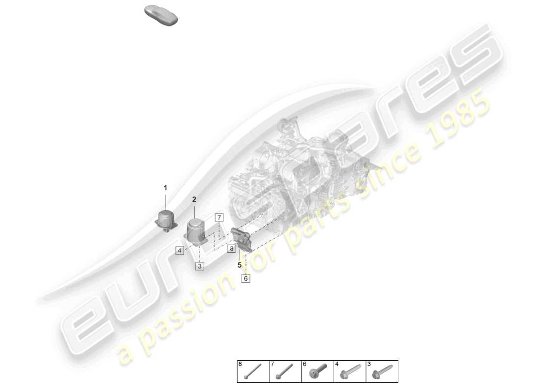 porsche 2024 (992-2) aparejo de elevación del motor pdm.992.199 diagrama de piezas