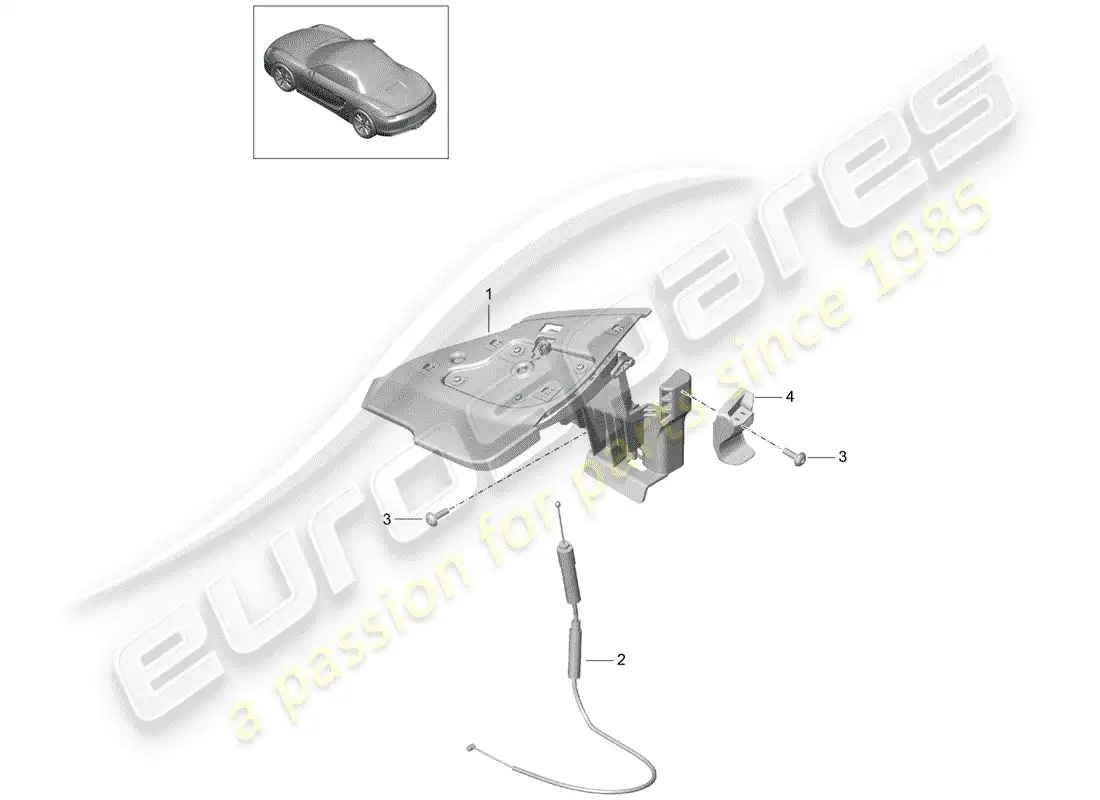 porsche 2012 (981 boxster) solapa diagrama de piezas