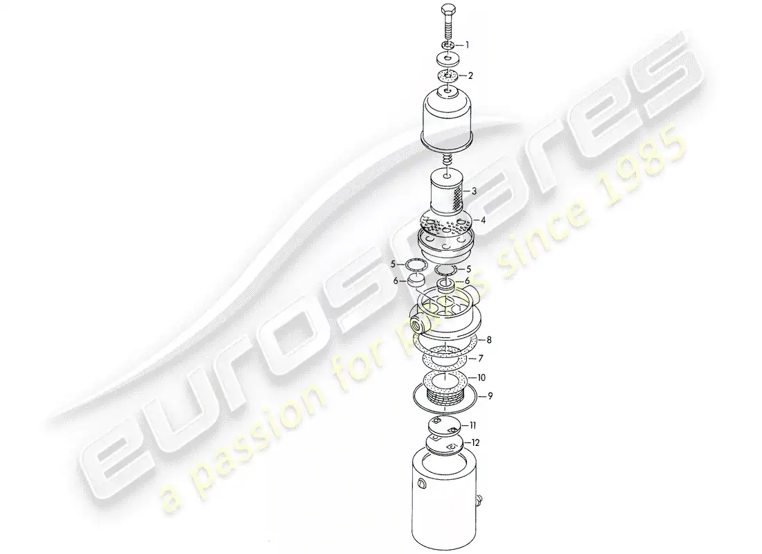 porsche 1955 (356/356a) piezas individuales - para - bomba de combustible - autopulse 500 - eléctrica diagrama de piezas