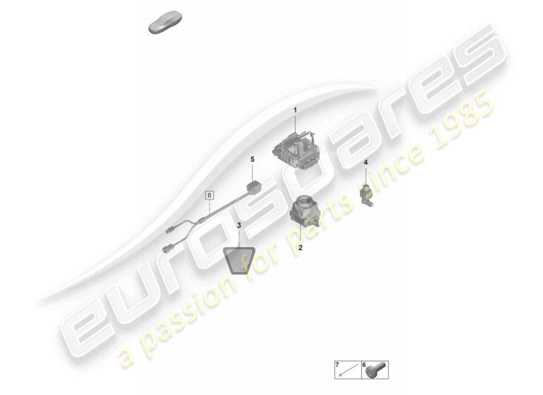 porsche 2022 (panamera 971-2) diagrama de piezas de la cámara