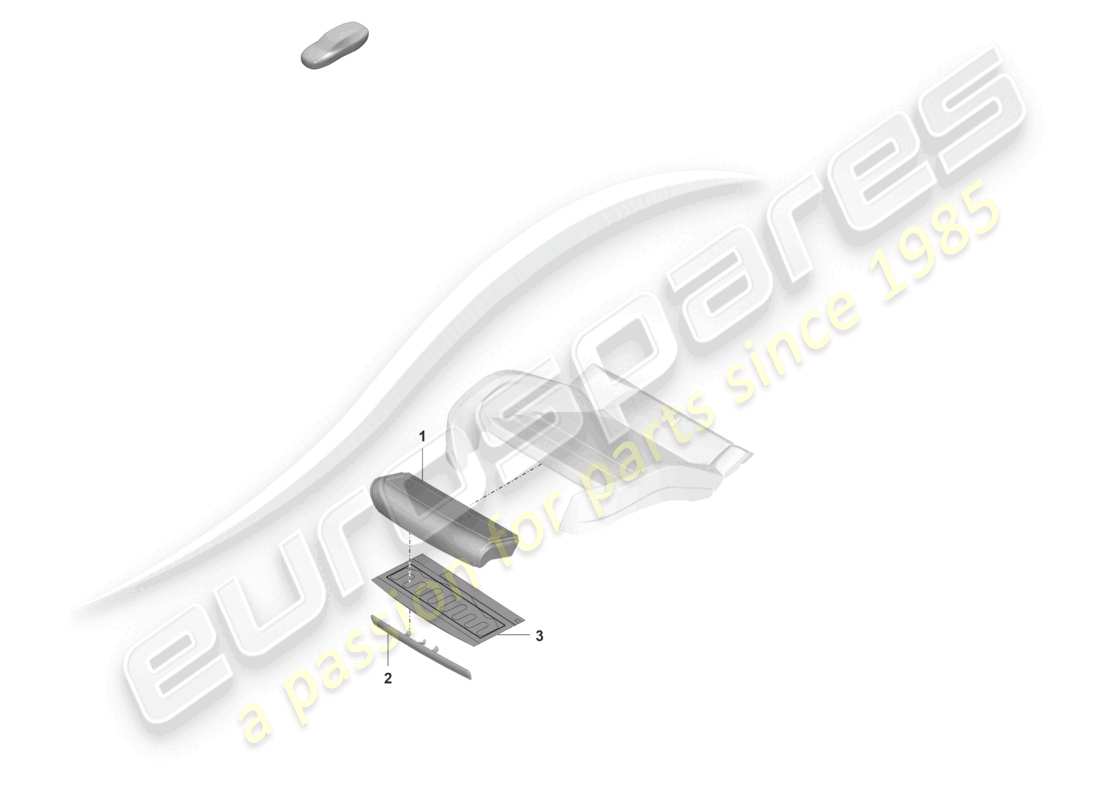 porsche 2024 (panamera 971-2) diagrama de piezas de accesorios de moldura del cojín del asiento