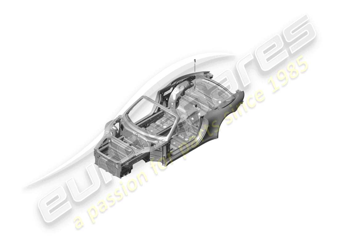 porsche 2021 (991-2 r/gt3/rs) diagrama de piezas de la carrocería del coche