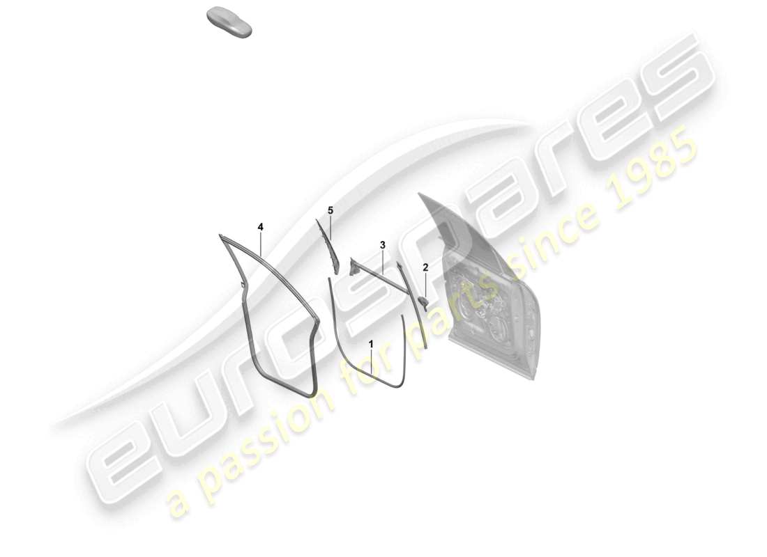 porsche 2025 (macan-e) junta de puerta delantera accesorios diagrama de piezas