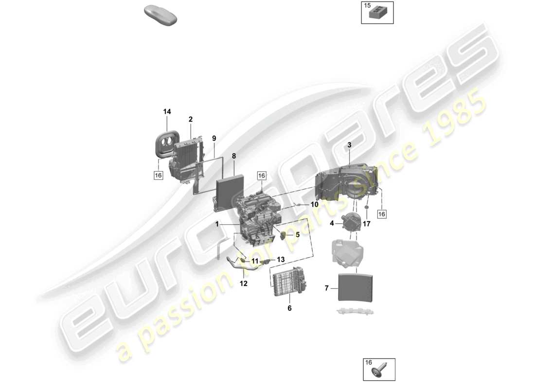 porsche 2025 (macan-e) sistema de aire acondicionado/calefacción diagrama de piezas