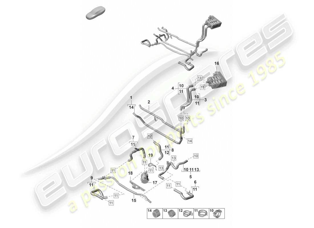 porsche 2021 (panamera 971-2) sistema de calefacción y aire acondicionado delantero para vehículos con propulsión híbrida diagrama de piezas