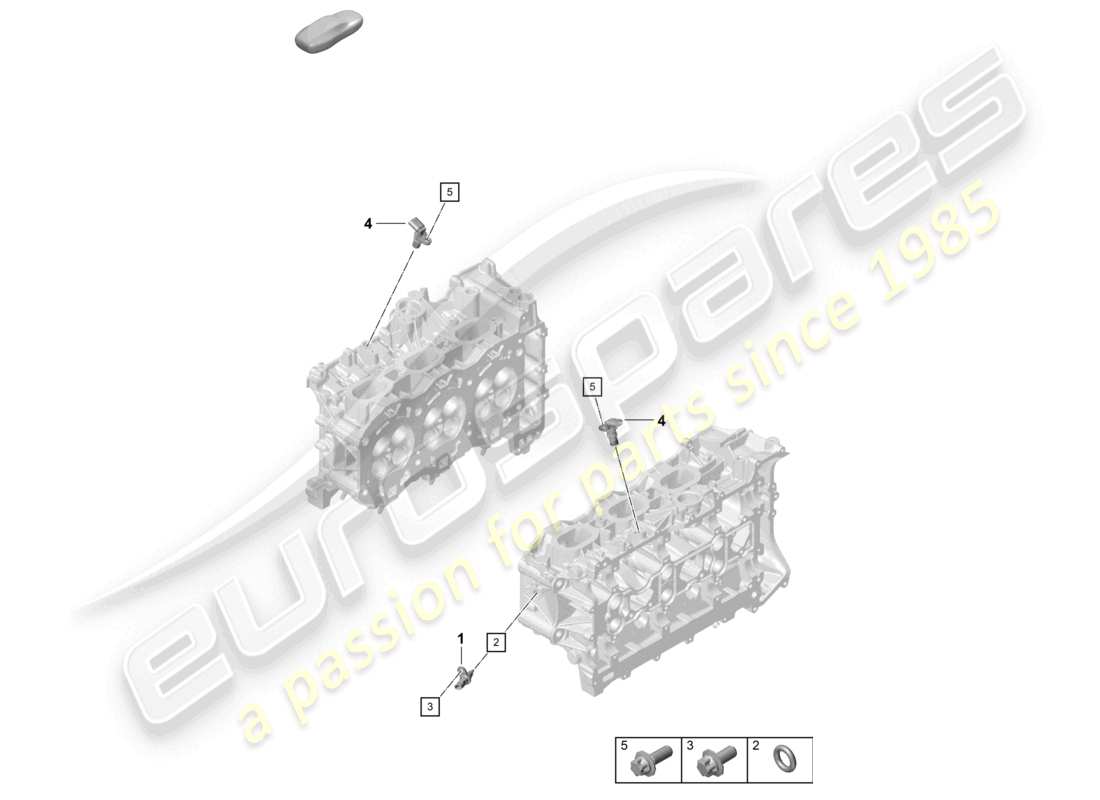porsche 2022 (718 boxster) culata piezas individuales tapón de sellado sensores diagrama de piezas
