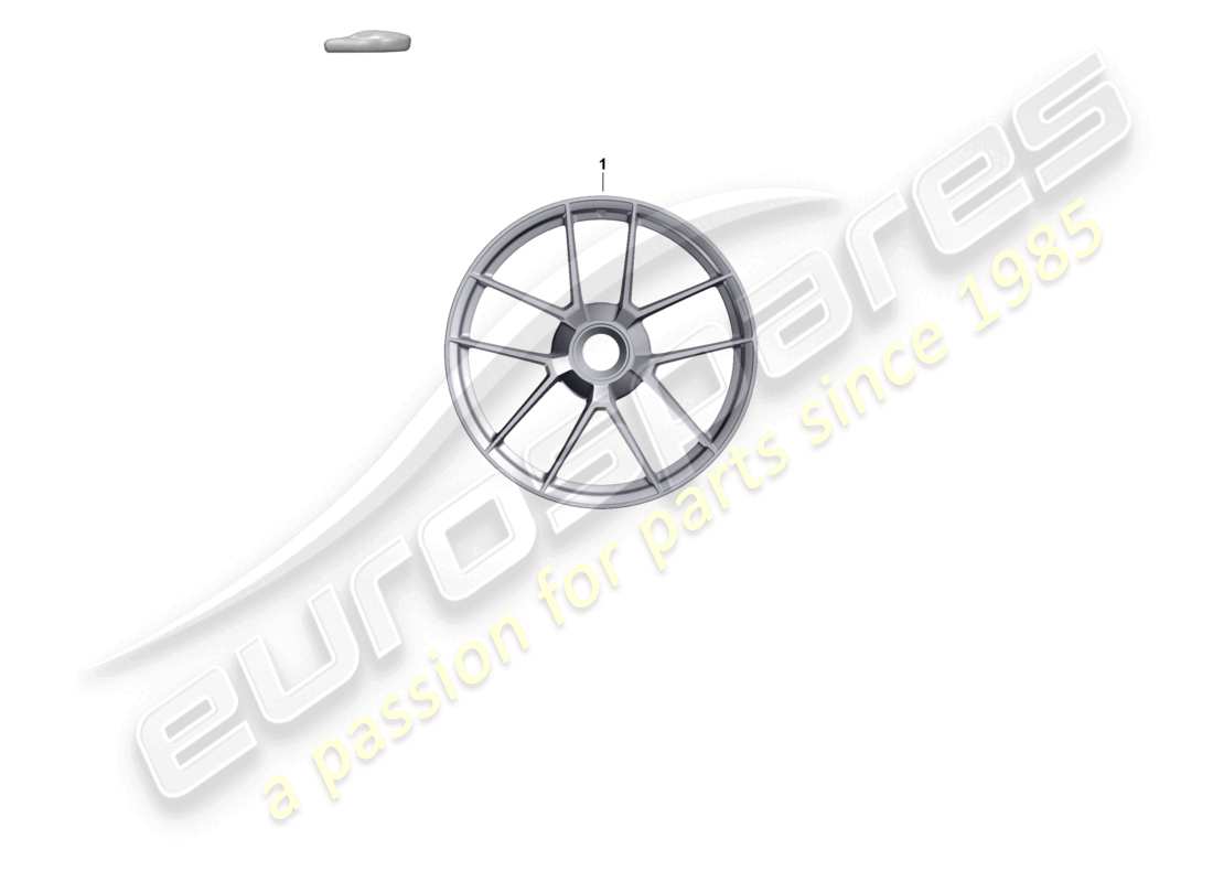 porsche 2024 (992-2) diagrama de piezas de llanta de aleación con cierre centralizado