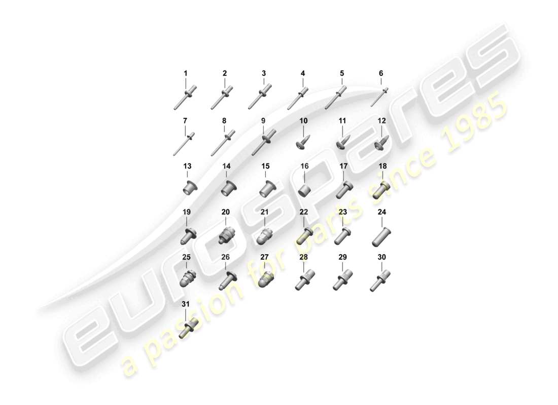 porsche 2026 (taycan 9j1-2) elementos de fijación para carrocería de coche diagrama de piezas