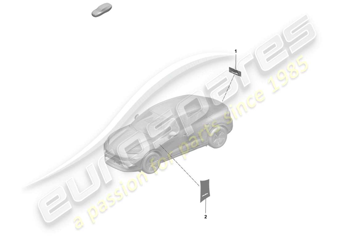 porsche 2025 (macan-e) ayuda de montaje para rotulación de inscripciones/rotulación, ver ilustración: 810-000 diagrama de piezas