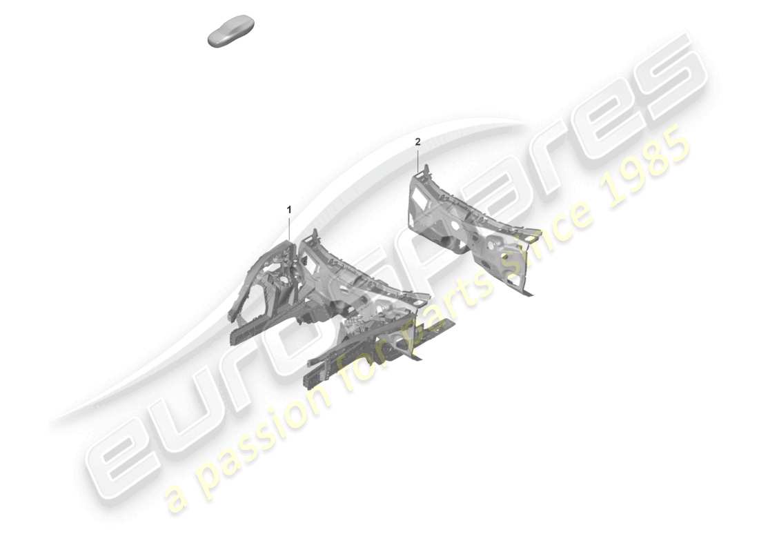 porsche 2022 (panamera 971-2) diagrama de piezas del extremo delantero