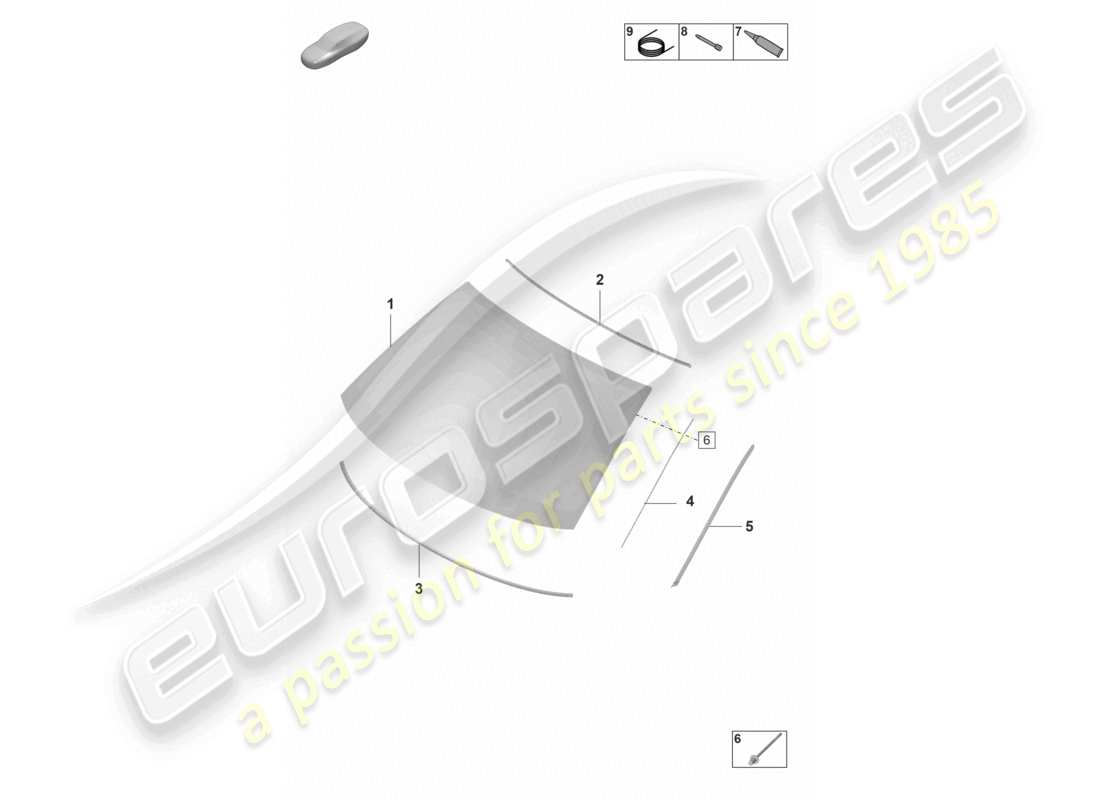 porsche 2022 (panamera 971-2) parabrisas delantero sin: diagrama de piezas del head-up display